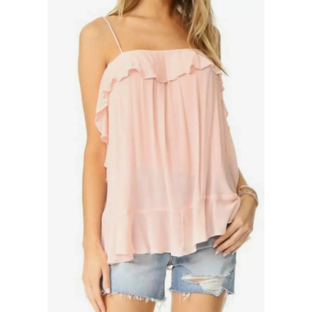 NWT Intimately Free People Cascades Ruffle Cami Top Size XS Pink